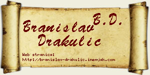 Branislav Drakulić vizit kartica